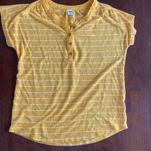 Old Navy Small yellow and white striped top